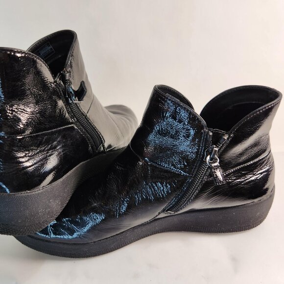 Fittlop Patent Leather ankle bootie Sz 7 Supercomfp - Picture 9 of 10